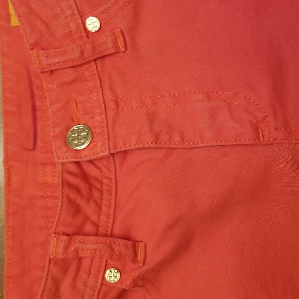Tory Burch tangerine denim jeans size 26 - Picture 8 of 8